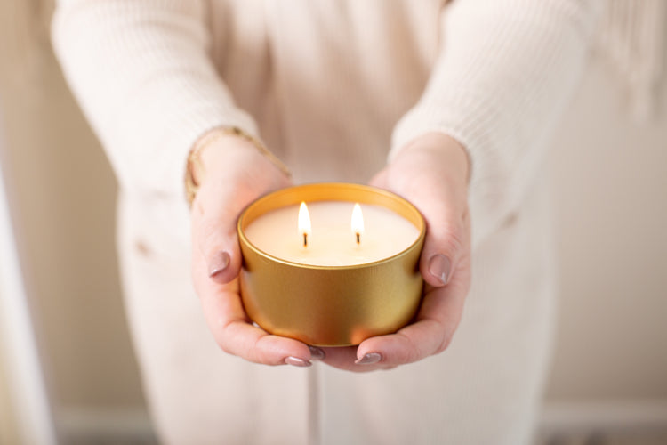 Gilded Tin Candles