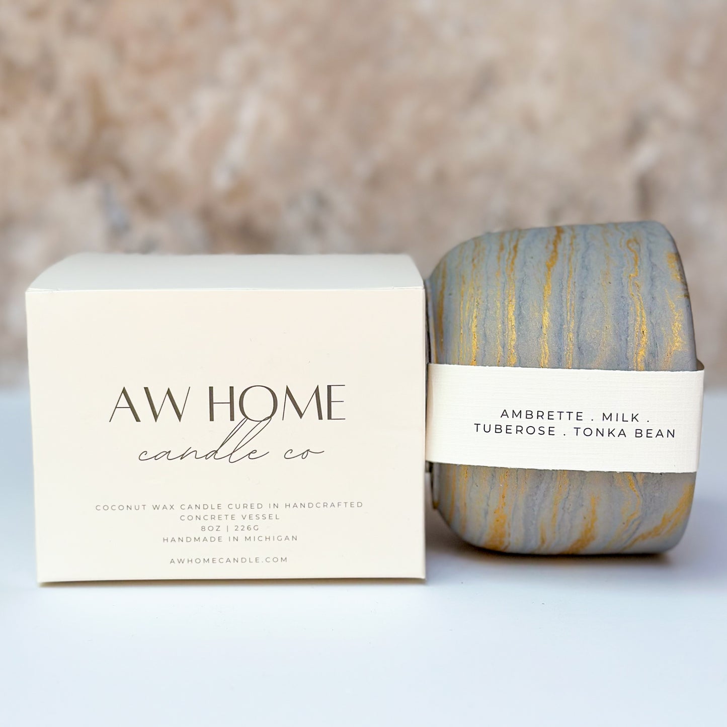 HIS SWEATER - Concrete Candle - coconut wax and phthalate-free fragrance candle - 8oz