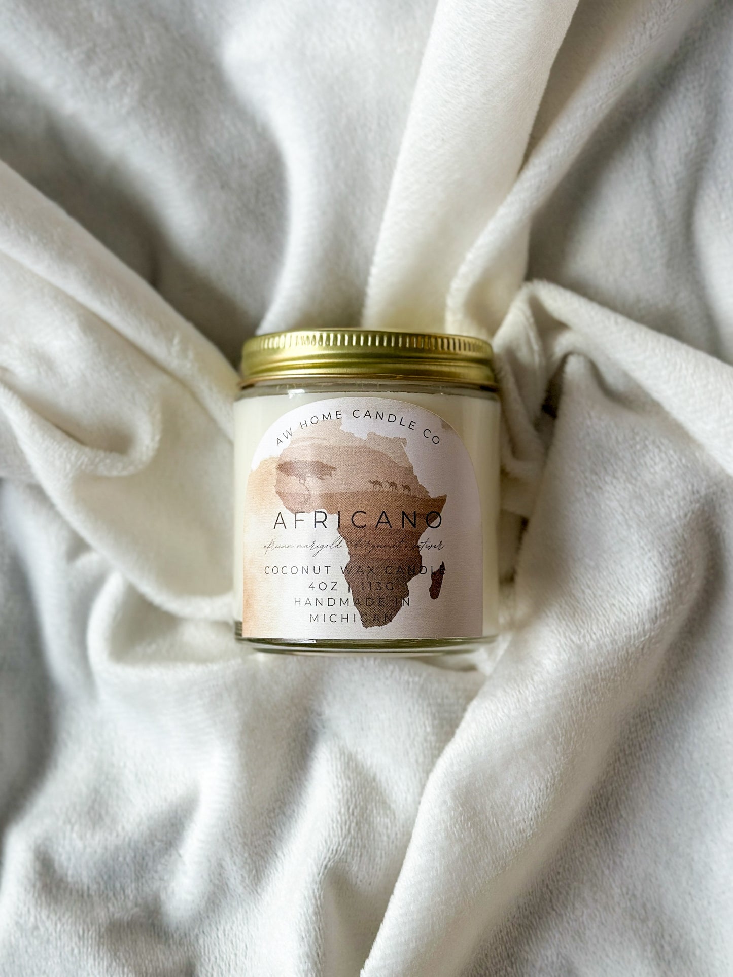 AFRICANO Coconut Wax Candle | 4oz | Nontoxic
